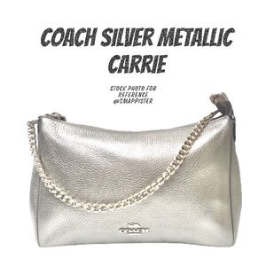 GUC 💕Coach Silver MetallicCarrie Crossbody